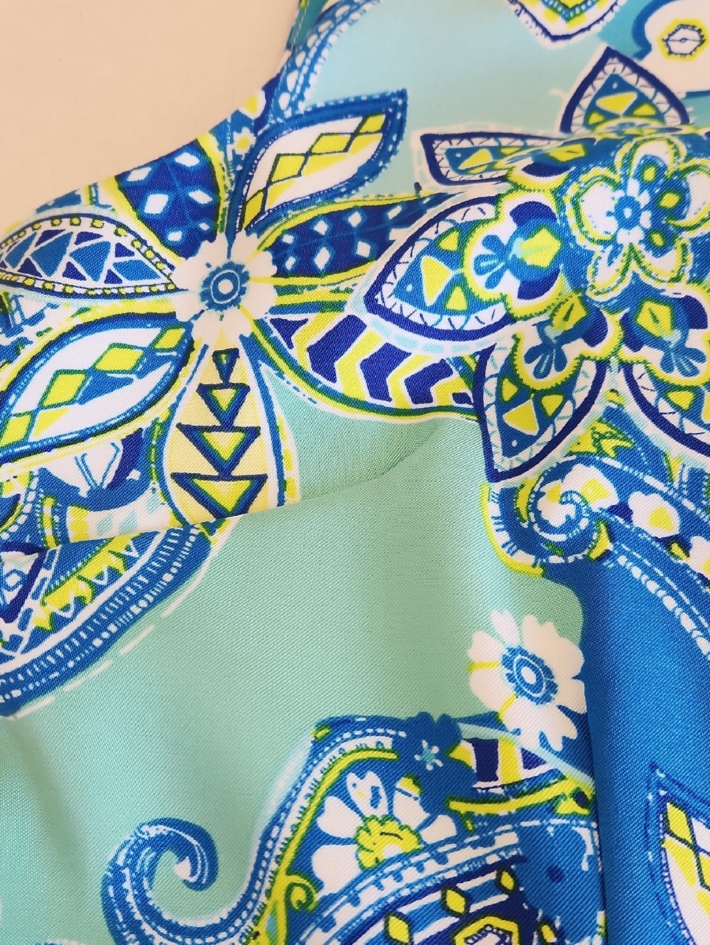 Ronni Nicole Paisley Sleeveless Shades Blue Midi Dress. Size 12 - Picture 12 of 12